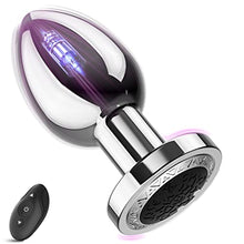 Load image into Gallery viewer, Efgove Vibrating Butt Plug Metal Anal Vibrator with 10 Vibration Modes, Prostate Massager Adult Toys Stimulator G Spot Sex Toys for Men, Women and Couples
