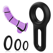 Load image into Gallery viewer, Cock Rings Toy Male Adult Sex Toy for Couple Sex, Honnee Penis Rings with StretchyPremium Silicone for Better Longer Harder Stronger Erection (4 Pieces)
