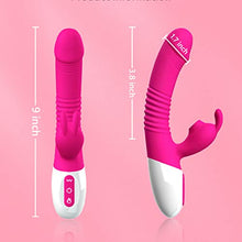 Load image into Gallery viewer, Rabbit Vibrator Vibrator Dildo for Women Vaginal Health,G Spot Vibrator with Tongue Licking 10 Vibration Realistic Anal Vibrating Dildo for Women Clitoral Clit G Spot Stimulation,Heated Adult Sex Toys
