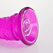 Load image into Gallery viewer, Realistic Dildos Penis with Suction Cup Base for Hands-Free Play, TPE Material Flexible Dildo for Female Vaginal G-spot Stimulator &amp; Anal Play Adult Sex Toy (Translucent Semi Purple)
