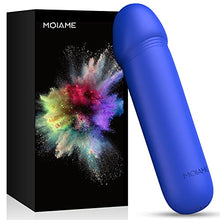 Load image into Gallery viewer, Mini Bullet Vibrator for Women: Small G-spot Clit Vibrator with 10 Powerful Vibrating Modes, Pocket Vibrating Waterproof Full Silicone Finger Vibrator for Nipple, Rechargeable Adult Sex Toy for Women
