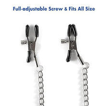 Load image into Gallery viewer, SEXY SLAVE Adjustable Nipple Clamps - Soft Rubber Metal Nipple Clamps Fetish Nipple Teasers Breast Clit Sensual Bondage Two Nipple Clips
