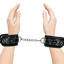 Load image into Gallery viewer, Bondage Restraints Sex Handcuffs Silky Blindfold BDSM Sex Toys Wrist Ancle Cuffs Kits for Adult Couples Leather Adjustable
