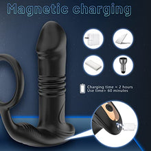 Load image into Gallery viewer, App Anal Vibrators Large with Shock Function Prostate Vibrator with 6 Telescopy Modes 9 Vibration Modes Sex Toys Stimulator Anal Plug with Vibrations Penis Ring Analusimulation Dildo for Men Women
