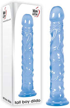 Load image into Gallery viewer, Adam &amp; Eve Tall Boy Dildo, Blue | Realistic, Flexible Rubber Dildo | 8.5 Inches Insertable Length | Great with Water Based Lubes
