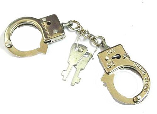 12 Metal Chrome Thumb Cuffs with 2 Keys - Handcuffs for Fingers