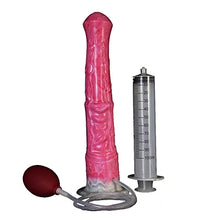 Load image into Gallery viewer, 11 Inch Soft Multi Color Artificial Horse Dildo Squirting Dildo Flexible Color Mixed with Strong Suction (Pink)
