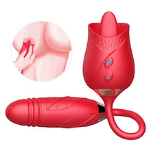 Load image into Gallery viewer, Premium Silicone Female Rose Sex Stimulator - Female Rose Sex Sucker Vibrator Sex Toys, Rose Adult Toys, G-Spot Vibrator Dildo Clitoral Nipple Stimulator for Women (red)

