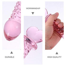 Load image into Gallery viewer, Glass Plug Plug Pink Trainer Toy Beads Massager Toy Stimulator SM Toys for Men Women Lady (Pink)
