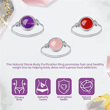 Load image into Gallery viewer, YOOUS Natural Stone Body Purification Ring Anti-Swelling Slimming Ring Lymphatic Drainage Magnetic Ring Natural Crystal Stone Slimming Ring
