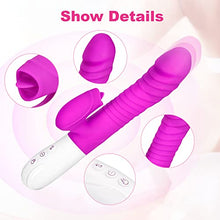 Load image into Gallery viewer, Rabbit Vibrator, Pulsating G Spot Rabbit Vibrator, 3-in-1 Pulse Combines Clitoral Licking, G-spot Stimulation Rabbit Vibrator and can Heat, 7 Vibration Modes, 3 Pulsating Modes and 5 Licking Modes
