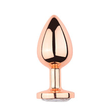 Load image into Gallery viewer, Rose Gold Tone Beginners Anal Plug Butt Plug Red Crystal Metal Smooth Stainless Steel Stimulation Toy for Adult Men Women Valentine&#39;s Day Gift Washable
