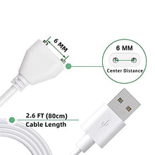 Load image into Gallery viewer, 2-pin 6mm/0.24in Magnetic Charger Electric Toothbrush Toy Smart Watch Magnetic Charger Magnetic USB DC Charger Cable Replacement Charging Cord for Adorime Massager (6mm, 1Pack)
