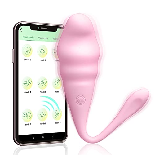 AyaGo Bullet Vibrator, Upgraded Wearable Bluetooth Stimulator for Female Adult Toys, Mini Egg Style Vibrator Bullet for Women Vibrating Ball, Small Pink Remote Control Vibrating Machine