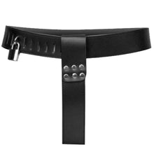 Load image into Gallery viewer, Adjustable Strict Leather Female Chastity Belt Bondage Locking BDSM Plaything (2X-Large, Black)
