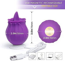 Load image into Gallery viewer, Clitoralis Stimulator for Women Upgraded Rose Toy, Rose Sex Stimulator for Women Sucker Adult Tools for Women Pleasure USB Charge for Women Relaxing Toy Adult Sex Toys &amp; Games(Purple)
