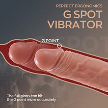 Load image into Gallery viewer, Realistic Thrusting Dildo Vibrator with 360 Rotation and Heating, Telescopic Vibrating Dildos for G-Spot Anal Play, Automatic Silicone Penis Sex Toy for Woman Couples with Suction Cup 8.5 * 1.5Inch
