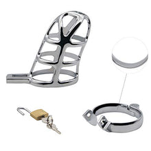 Load image into Gallery viewer, Male Chastity Device, Penis Cage with 3 Difference Size Rings Set Cock Cage Penis Exercise with Padlock Sex Toy for Men Romi
