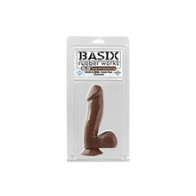 Load image into Gallery viewer, Basix Rubber Works - 6.5-inch Dong with Suction Cup - Brown
