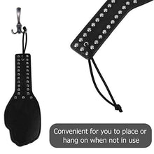 Load image into Gallery viewer, HEALLILY Adults Flirting Paddle Bat Leather Palm Shaped Restraint Toy Flirting Slapper Role-Play Supplies for Couples Adults Lover (Black)
