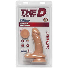 Load image into Gallery viewer, Doc Johnson The D - Super D 6 Inch - ULTRASKYN - 6.5&quot; Long and 1.5&quot; Wide - Strong Suction Cup Base - O-Ring Harness Compatible Dildo - Vanilla
