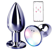 Load image into Gallery viewer, Vibrating Anal Plug Sex Toys, APP Remote Control Small Thrusting Butt Plugs Training Vibrator for Adult Men and Women,Multicolored Flash Thruster Stimulator, Buttplug Prostate Massage SM Toy
