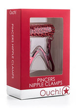 Load image into Gallery viewer, Ouch! Pincers Nipple Clamps, Red
