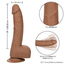 Load image into Gallery viewer, CalExotics Silicone Studs 8 Inch  Realistic Dildo with Suction Cup Base Harness Probe  Brown
