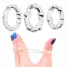 Load image into Gallery viewer, PATTNIUM 3PCS Silicone Cock Rings Sets,Penis Ring Delay Ring Erection Cock Ring Erection Enhancing Sex Toy for Man or Couples Play
