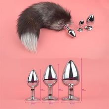 Load image into Gallery viewer, LSCZSLYH Anal Plug Fox Tail Cosplay Butt Plug Tail Adult for Woman Butt Plug for Couple Cosplay Accessories (Color : 1 L)
