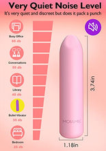 Load image into Gallery viewer, Small Bullet Vibrator for Women: Waterproof Mini Clit Vibrator with 10 Modes, Full Silicone Vibrating Finger Massager for G Spot Nipple, Female Rechargeable Lipstick Vibe Sex Toy (Tea Rose)
