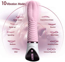 Load image into Gallery viewer, Adult Sex Toys Women Sex Toy Thrusting Vibrator G Spot Rabbit Anal Wand Clitoral Vaginal Nipple Clit Stimulator for Couples with 10 Silicone Finger Vibrator Modes
