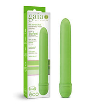 Load image into Gallery viewer, Blush Gaia Eco Bullet - 7&quot; Worlds First Sustainable Plant Based Vibrator and Anal - 1&quot; Thick Shaft Travel Safe - Premium Eco Friendly Non Petroleum Based - Vibrating Pleasure Adult Toy Couples - Green
