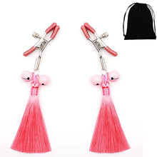 Load image into Gallery viewer, Adjustable Metal Tassel Nipple Clamps Sexual Pleasure Women, Nipple Clamps with Tassel and Bells, Non-Piercing Nipple Rings Body Jewelry, Female Sex Pleasure Devices Women&#39;s Toys (C)
