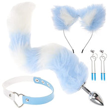 Load image into Gallery viewer, SOSOPORT Faux Rabbit Fur Tail Toy Plug Stainless Steel for Cosplay Party Night Costume for Women Men
