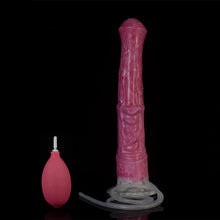 Load image into Gallery viewer, FRRDEI Ejaculating Horse Dildo G Spot with Suction Cup, 11 inch Liquid Squirting Dildo Silicone Multi Color Anal Dildo for Men Women - Red
