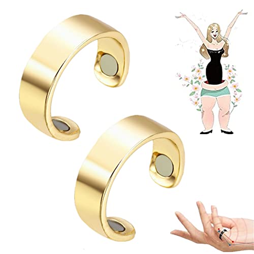 HEALTHGO Blood Pressure Regulator Ring, Healthgo Blood Pressure Ring, Adjustable Blood Pressure Regulator Ring for Women Men (Gold)