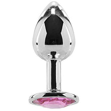 Load image into Gallery viewer, Adam &amp; Eve Pink Gem Anal Plug Small Silver
