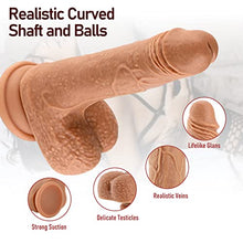 Load image into Gallery viewer, Thrusting Dildo Vibrator Sex Toy for Women with 5 Powerful Thrusting &amp; 7 Vibration, 7.5 Lifelike Silicone Realistic Vibrating Penis Dildo for G-spot Anal Stimulation with Remote &amp; Strong Suction Cup
