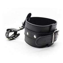 Load image into Gallery viewer, PU Leather Hand Wrist to Thumbs Cuffs Bondage Belts Cosplay BDSM Ankle Wrist Hogtie Strap with Toes Restraints Sex Toys (Wrist Cuff)
