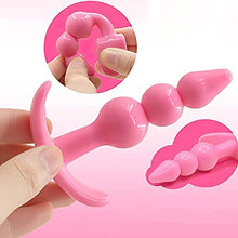 Load image into Gallery viewer, Butt Plug Plastic Anal Plug Trainer Kit for Comfortable Long-Term Wear Anal Trainer Set from Beginners to Advanced Player Adult Anal Training Toy Sex Toys Pink 4PCS
