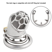 Load image into Gallery viewer, Jefisry Chasity Cage for Men Metal Chastity Device Breathable Male Abstinence Chastity Lock Cock Cage Penis Cage Prevent Erection Toy J1740 40mm Silver Grey
