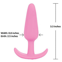 Load image into Gallery viewer, Doc Johnson Mood - Naughty 1 - Silicone Anal Plug - Small - 3.3 in. Long and 0.8 in. Wide - Tapered Base for Comfort Between The Cheeks - Small - Pink
