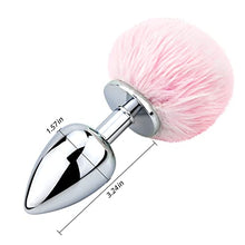 Load image into Gallery viewer, FST Anal Plug Trainer with Imitation Fluffy Bunny Tail, Stainless Steel Butt Plug Role Play Anal Sex Toys for Men Women Couples
