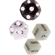 Load image into Gallery viewer, HEALLILY Adults Toys 4pcs Funny Dice Games Role Playing Dice Romantic Positions Game Dice for Couples Humour Dice Toys for Adult Couple RPG Dice
