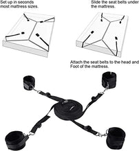 Load image into Gallery viewer, Bed Bondaged Restraints Sex Kit for Couples Under Bed King Size Adjustable Sexy Straps and Restraints Tied Down Arms and Legs On Bed Bedroom Sex Restraining Women Submissive Kit Women&#39;s Hoodies-e3
