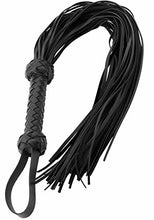 Load image into Gallery viewer, AOXVIA 30&quot; Whip for Sex Play, BDSM Leather Flogger Adult Sex Whip, Spanking Flogger BDSM Play, Black Sex Whip
