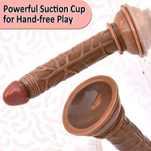 Load image into Gallery viewer, Realistic Dildo Small Penis Cock Dong with Strong Suction Cup for Anal Vaginal Play G-spot Stimulation Ball Free Prostate Massager Sex Toys for Beginners, Brown, 5.51 inch TJIJP
