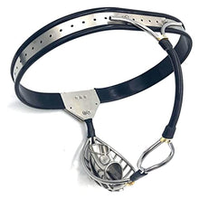 Load image into Gallery viewer, LESOYA Male Stainless Steel Chastity Belt Adjustable Bondage BDSM Restraint Device with Cock Cage Hole
