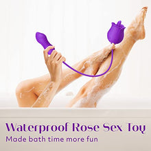 Load image into Gallery viewer, Sex Toy Dildo Vibrator for Women - 3 in 1 Rose Sex Toys Clitoral Tongue Licking Thrusting G Spot Vibrators with 9 Modes, Rose Adult Sex Toys Games, Clit Stimulator Anal Dildos for Womens Man Couples
